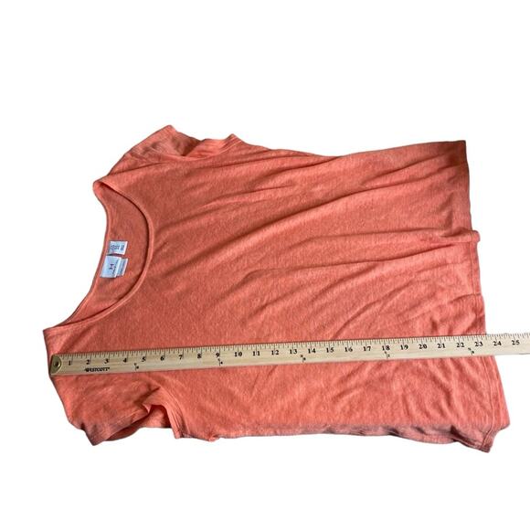 H by Halston Cross Back Coral Orange Linen Top Women’s Size Medium - Picture 6 of 9